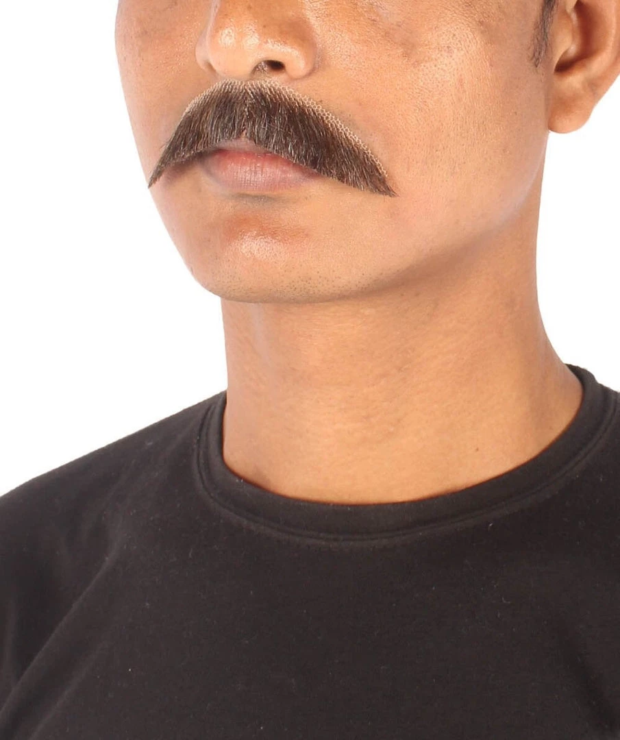 HPO Men's Human Hair Mustache Cosplay Facial Hair 17 HPO Men's Human Hair Mustache Cosplay Facial Hair