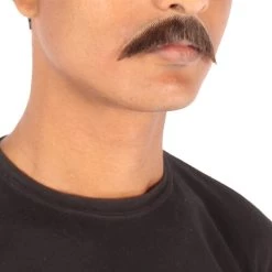 HPO Men's Human Hair Mustache Cosplay Facial Hair 45 HPO Men's Human Hair Mustache Cosplay Facial Hair