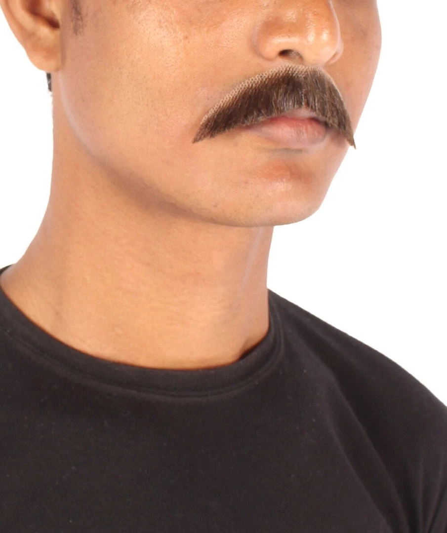 HPO Men's Human Hair Mustache Cosplay Facial Hair 18 HPO Men's Human Hair Mustache Cosplay Facial Hair