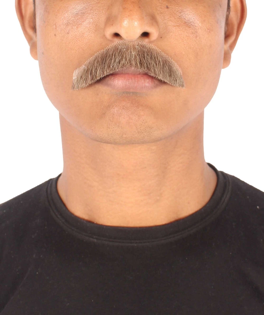 HPO Men's Human Hair Mustache Cosplay Facial Hair 7 HPO Men's Human Hair Mustache Cosplay Facial Hair