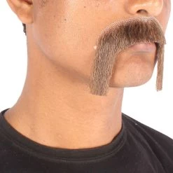 HPO Men's Human Hair Mustache Cosplay Facial Hair