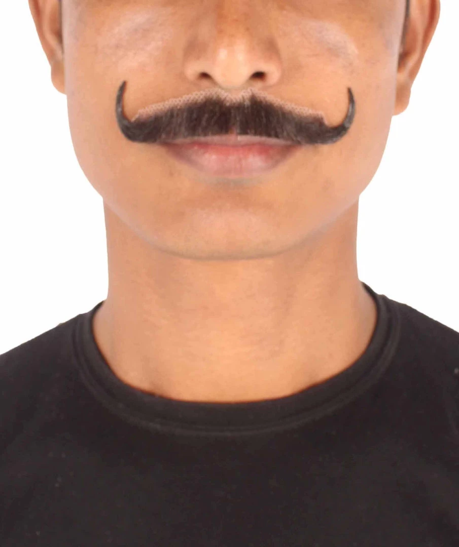 HPO Men's Human Hair Mustache Cosplay Facial Hair 13 HPO Men's Human Hair Mustache Cosplay Facial Hair