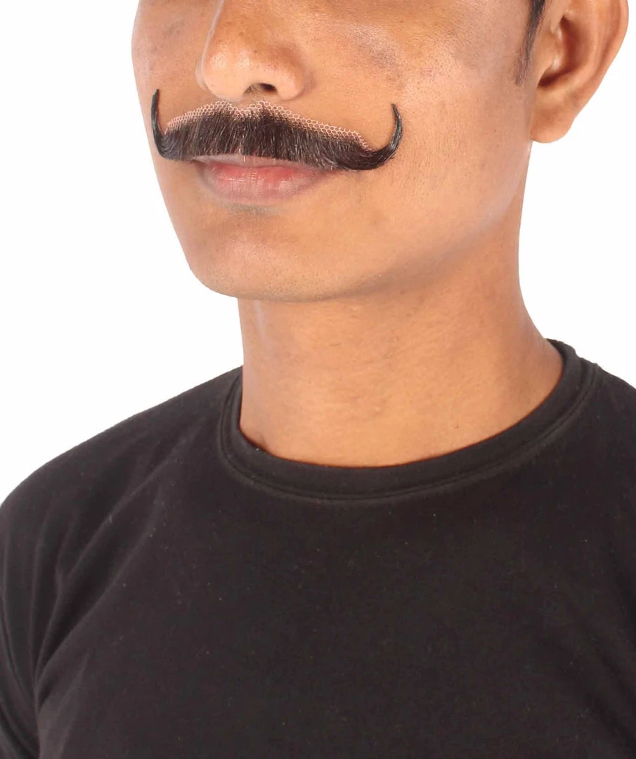 HPO Men's Human Hair Mustache Cosplay Facial Hair 14 HPO Men's Human Hair Mustache Cosplay Facial Hair