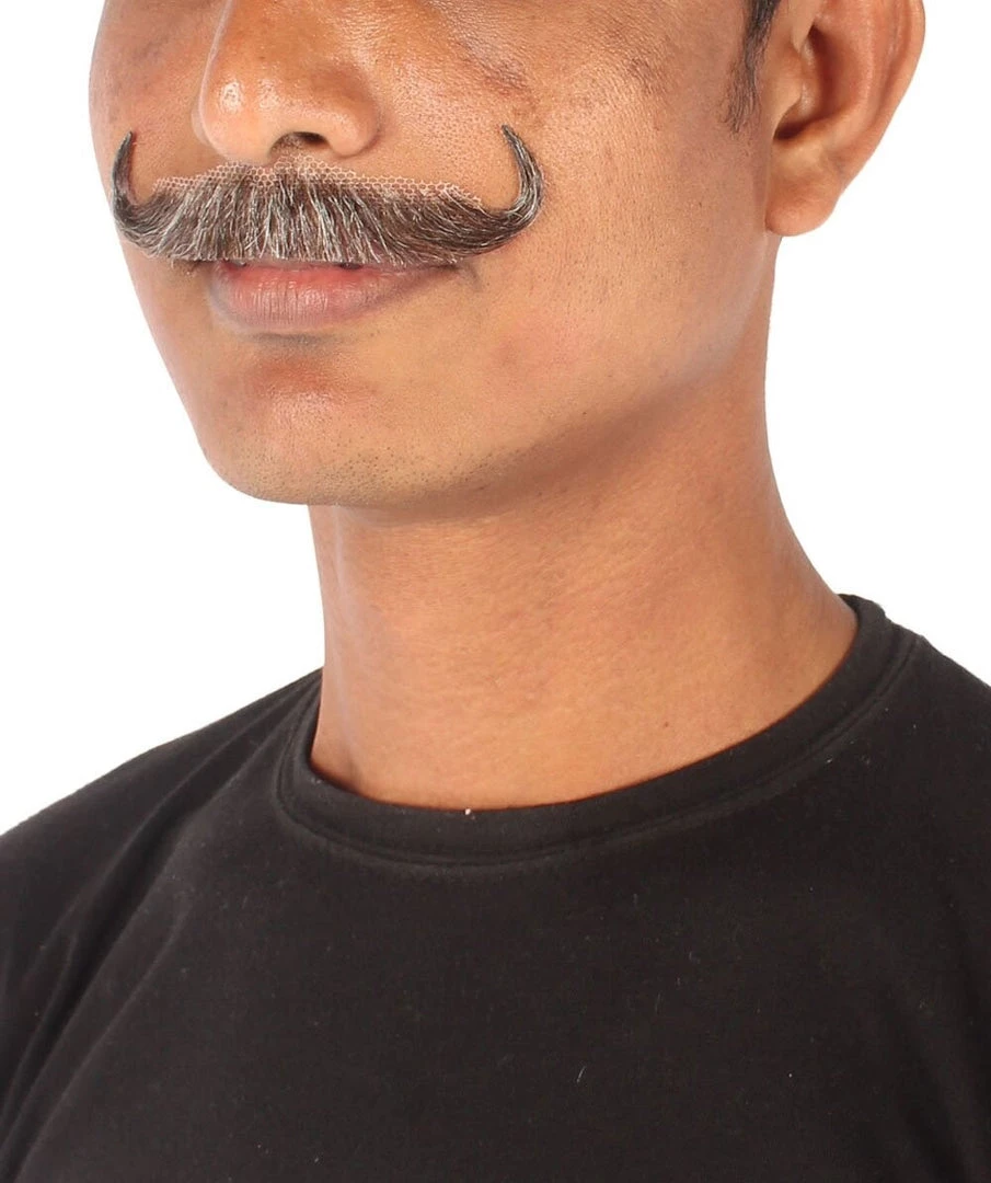 HPO Men's Human Hair Mustache Cosplay Facial Hair 17 HPO Men's Human Hair Mustache Cosplay Facial Hair