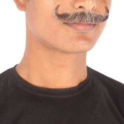 HPO Men's Human Hair Mustache Cosplay Facial Hair 63 HPO Men's Human Hair Mustache Cosplay Facial Hair