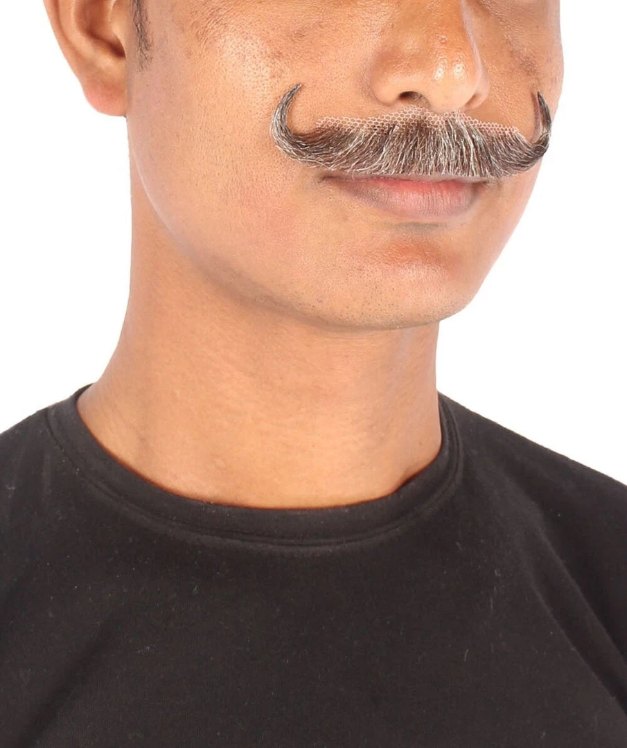 HPO Men's Human Hair Mustache Cosplay Facial Hair 18 HPO Men's Human Hair Mustache Cosplay Facial Hair