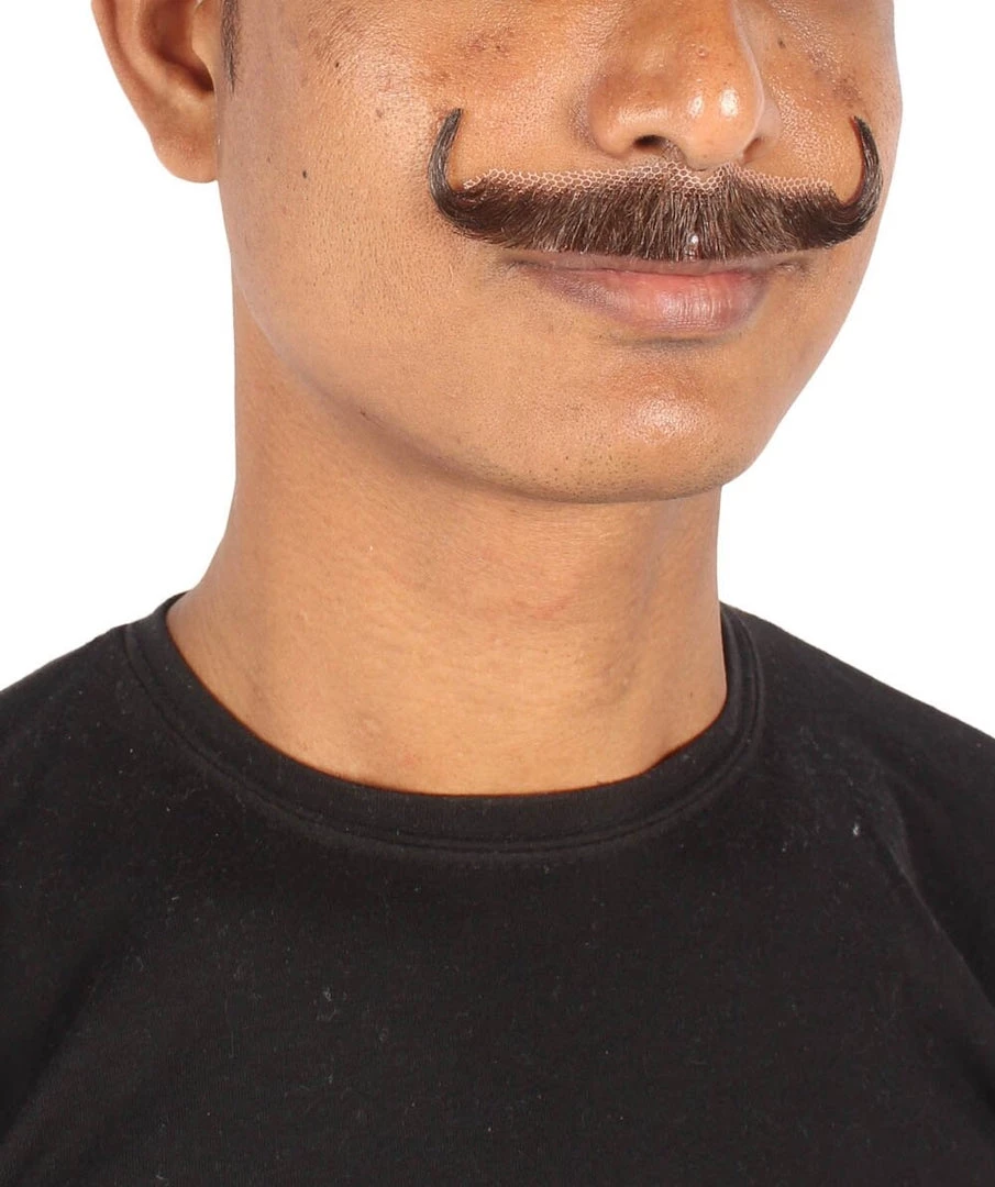 HPO Men's Human Hair Mustache Cosplay Facial Hair 21 HPO Men's Human Hair Mustache Cosplay Facial Hair