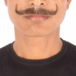HPO Men's Human Hair Mustache Cosplay Facial Hair 49 HPO Men's Human Hair Mustache Cosplay Facial Hair