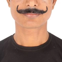 HPO Men's Human Hair Mustache Cosplay Facial Hair 55 HPO Men's Human Hair Mustache Cosplay Facial Hair