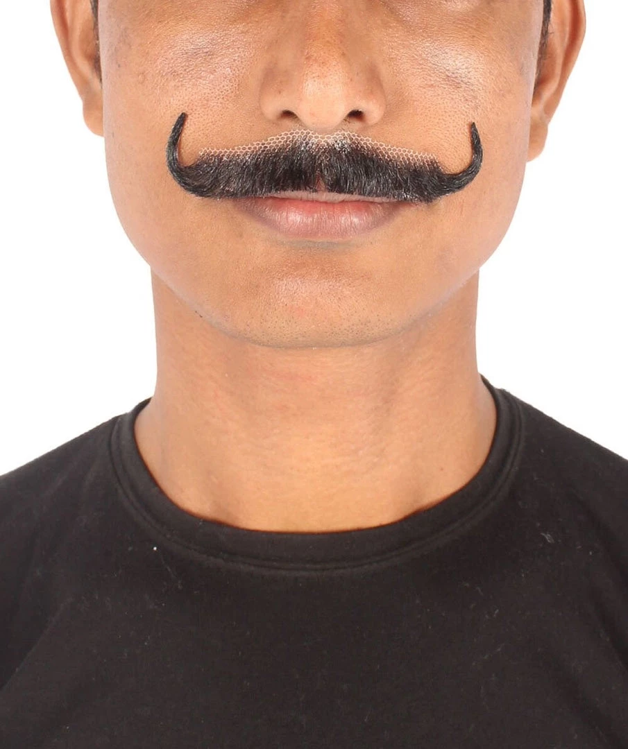 HPO Men's Human Hair Mustache Cosplay Facial Hair 10 HPO Men's Human Hair Mustache Cosplay Facial Hair