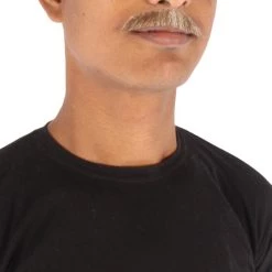 HPO Men's Human Hair Mustache Cosplay Facial Hair