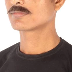 HPO Men's Human Hair Mustache Cosplay Facial Hair