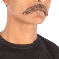 HPO Men's Borat Fake Human Hair Cowboy Mustache (Dark Black) 19 HPO Men's Borat Fake Human Hair Cowboy Mustache (Dark Black)