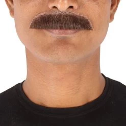 HPO Men's Human Hair Mustache Cosplay Facial Hair