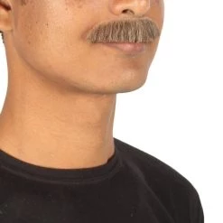 HPO Men's Human Hair Mustache Cosplay Facial Hair