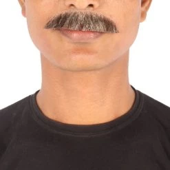 HPO Men's Human Hair Mustache Cosplay Facial Hair