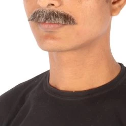 HPO Men's Human Hair Mustache Cosplay Facial Hair