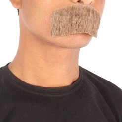 HPO Men's Human Hair Mustache Cosplay Facial Hair 65 HPO Men's Human Hair Mustache Cosplay Facial Hair
