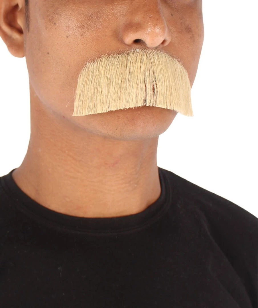 HPO Men's Human Hair Mustache Cosplay Facial Hair 3 HPO Men's Human Hair Mustache Cosplay Facial Hair