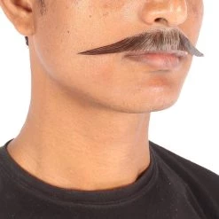 HPO Men's Human Hair Mustache Cosplay Facial Hair
