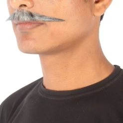 HPO Men's Human Hair Mustache Cosplay Facial Hair