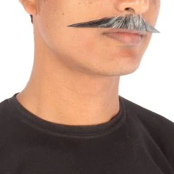 HPO Men's Human Hair Mustache Cosplay Facial Hair