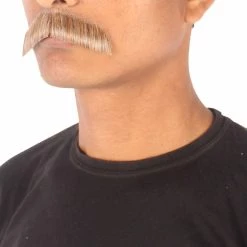 HPO Adult Men's Fake Lampshade Mustache (Natural Black)