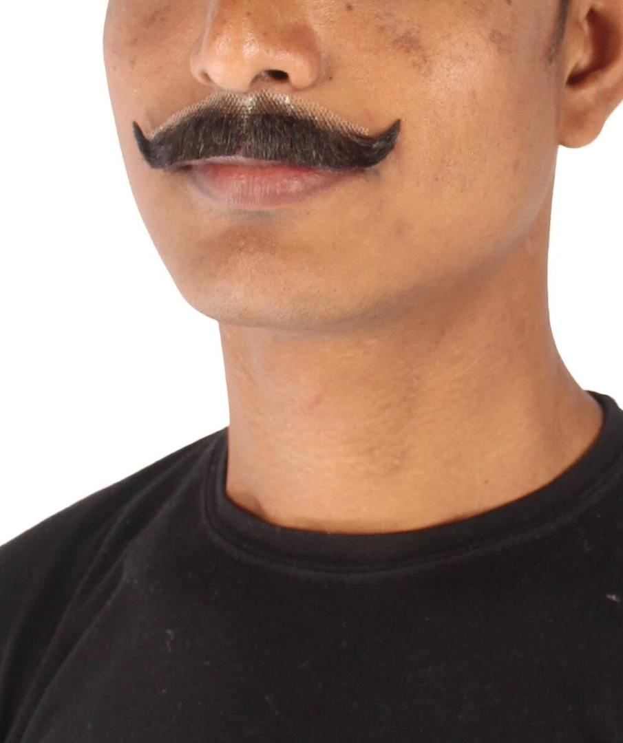 HPO Adult Men's Premium Imperial Fake Human Facial Hair Mustache 2 HPO Adult Men's Premium Imperial Fake Human Facial Hair Mustache