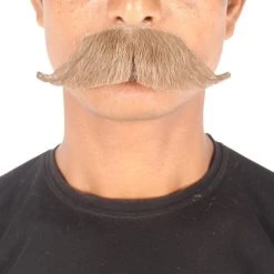 HPO Adult Men's Premium Watson Fake Human Facial Hair Mustache
