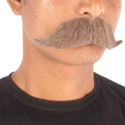 HPO Adult Men's Premium Watson Fake Human Facial Hair Mustache