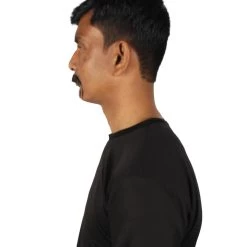 HPO Adult Men's Fake Human Hair Cop Mustache | Black Color