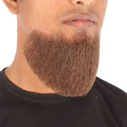 HPO Adult Men's Hollywoodian Fake Human Hair Beard | Multiple Color Options