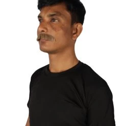 HPO Adult Men's Fake Human Hair Grandpa's Mustache | Brown Color