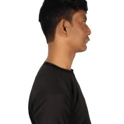 HPO Adult Men's Fake Human Hair Grandpa's Mustache | Brown Color 8 HPO Adult Men's Fake Human Hair Grandpa's Mustache | Brown Color