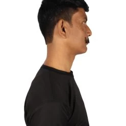 HPO Adult Men's Fake Human Hair Virtual Salesman Mustache | Brown Color