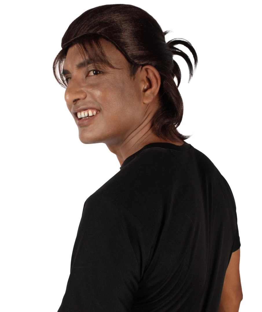 HPO Adult Men's Anime Manga Titan Attack Brown Wig With Bangs 9 HPO Adult Men's Anime Manga Titan Attack Brown Wig With Bangs