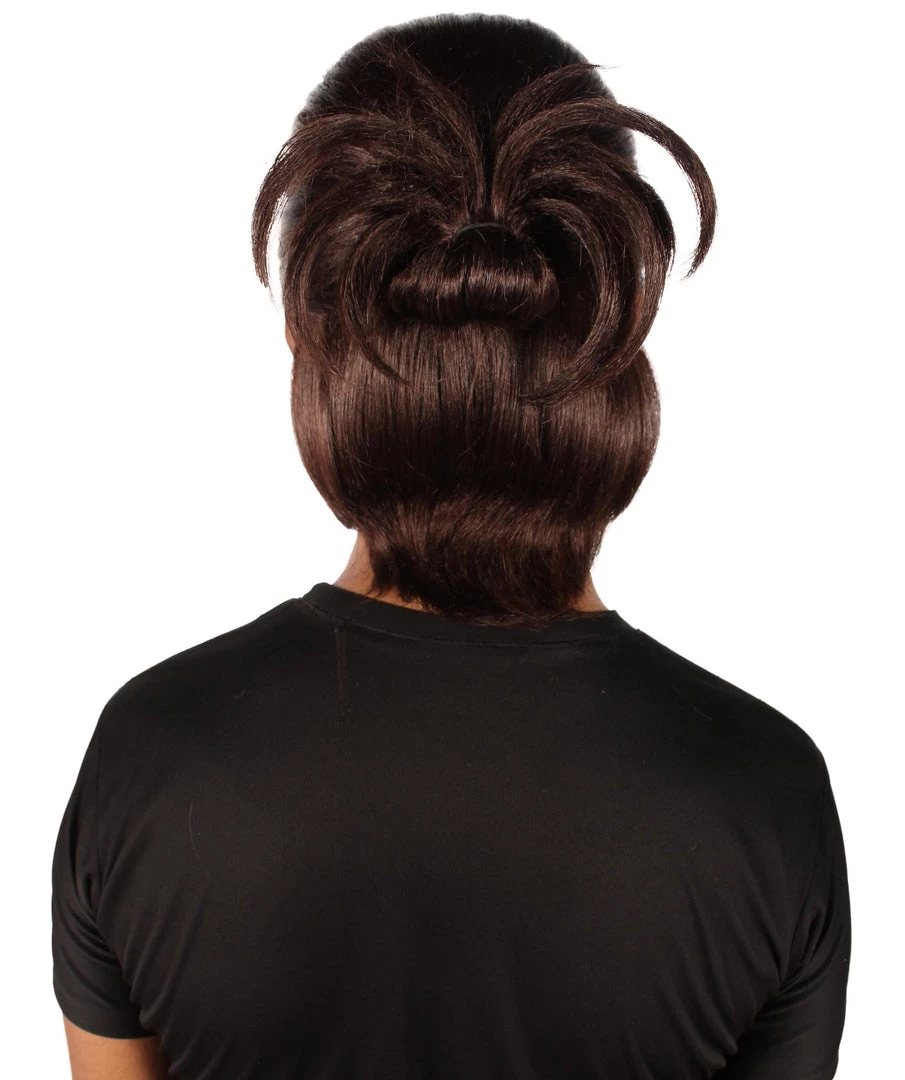 HPO Adult Men's Anime Manga Titan Attack Brown Wig With Bangs 5 HPO Adult Men's Anime Manga Titan Attack Brown Wig With Bangs