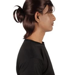 HPO Adult Men's Anime Manga Titan Attack Brown Wig With Bangs 16 HPO Adult Men's Anime Manga Titan Attack Brown Wig With Bangs