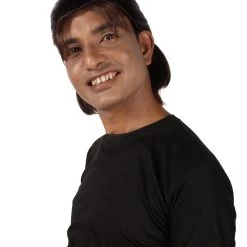 HPO Adult Men's Anime Manga Titan Attack Brown Wig With Bangs 18 HPO Adult Men's Anime Manga Titan Attack Brown Wig With Bangs