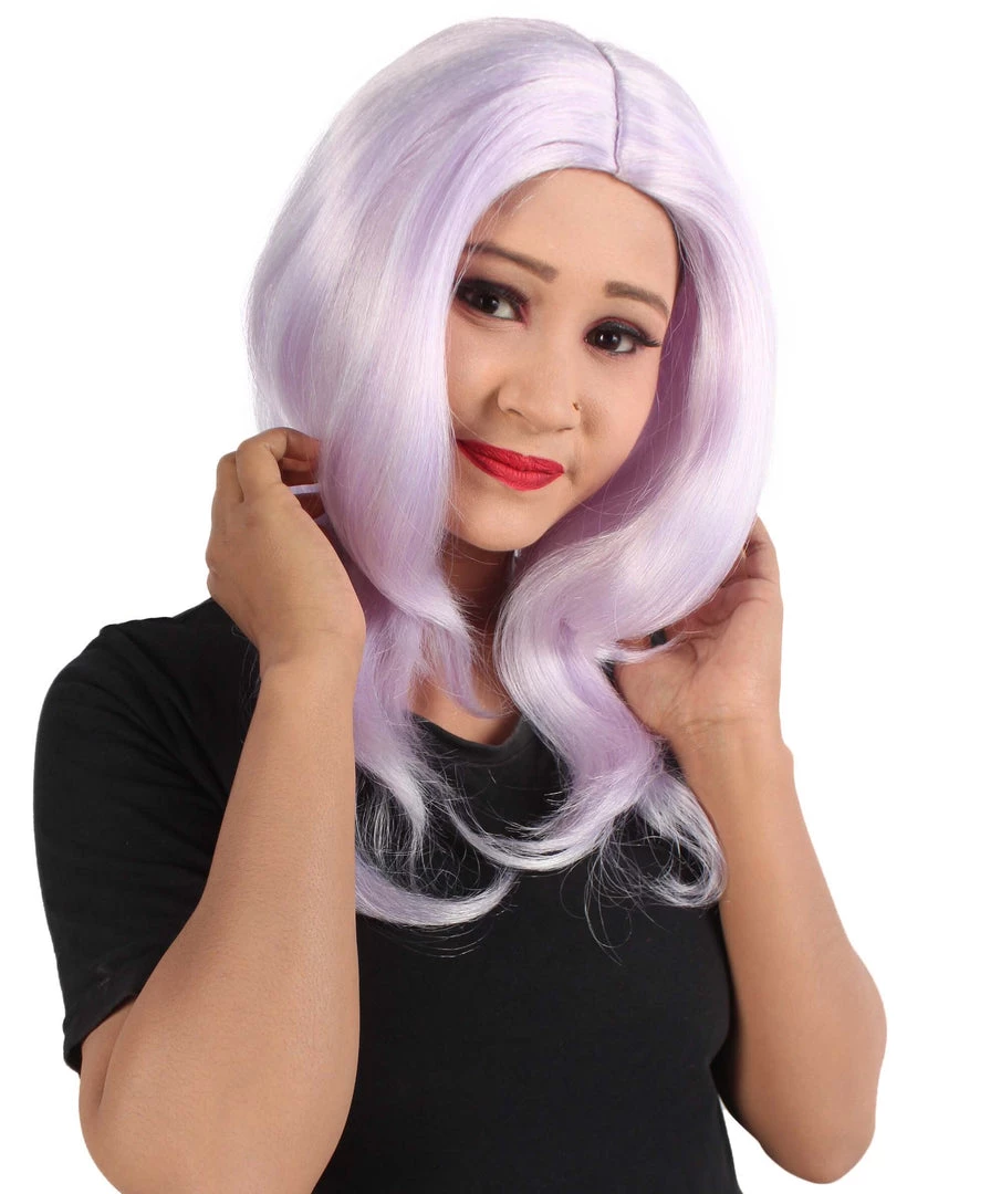 HPO Adult Women's Animated Cartoon Universe Gemstones Ankle-long Pale Purple Wig 1 HPO Adult Women's Animated Cartoon Universe Gemstones Ankle-long Pale Purple Wig