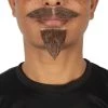 HPO Adult Men's Fake Human Hair Napoleon Holiday Doc Mustache Goatee | Brown