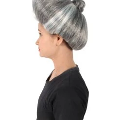 HPO Adult Women's Evil Stepmother Heart-shaped Pompadour Grey & Silver Wig 15 HPO Adult Women's Evil Stepmother Heart-shaped Pompadour Grey & Silver Wig