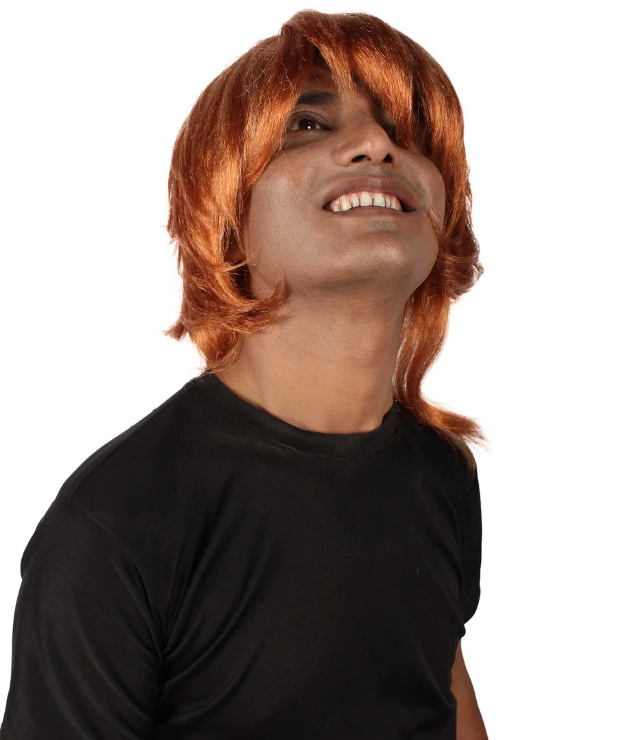 HPO Adult Men's Chuuya Mafia Anime Manga Orange Cosplay Wig 9 HPO Adult Men's Chuuya Mafia Anime Manga Orange Cosplay Wig