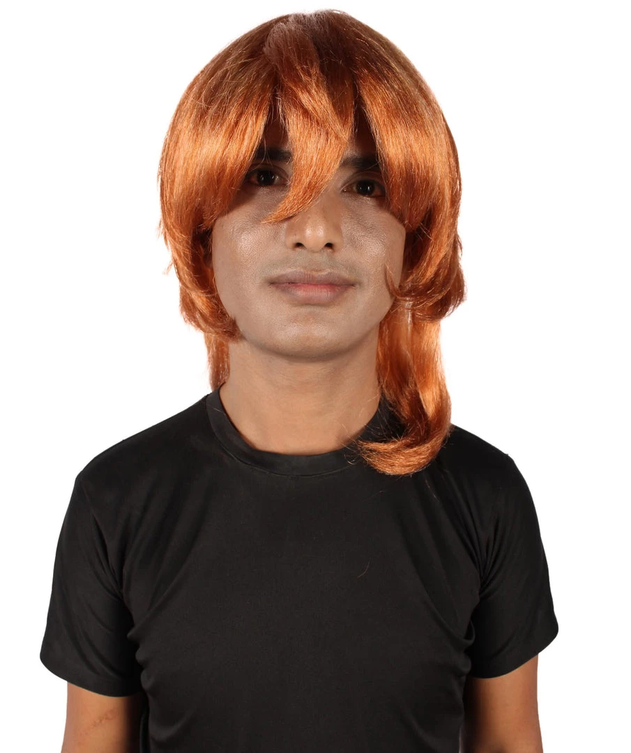 HPO Adult Men's Chuuya Mafia Anime Manga Orange Cosplay Wig 2 HPO Adult Men's Chuuya Mafia Anime Manga Orange Cosplay Wig
