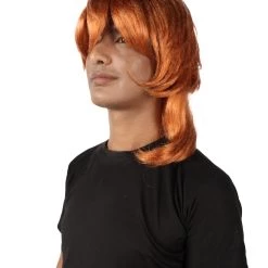 HPO Adult Men's Chuuya Mafia Anime Manga Orange Cosplay Wig 13 HPO Adult Men's Chuuya Mafia Anime Manga Orange Cosplay Wig