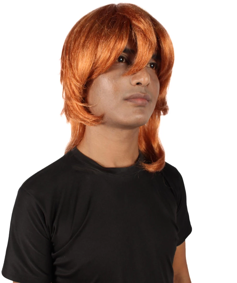 HPO Adult Men's Chuuya Mafia Anime Manga Orange Cosplay Wig 7 HPO Adult Men's Chuuya Mafia Anime Manga Orange Cosplay Wig