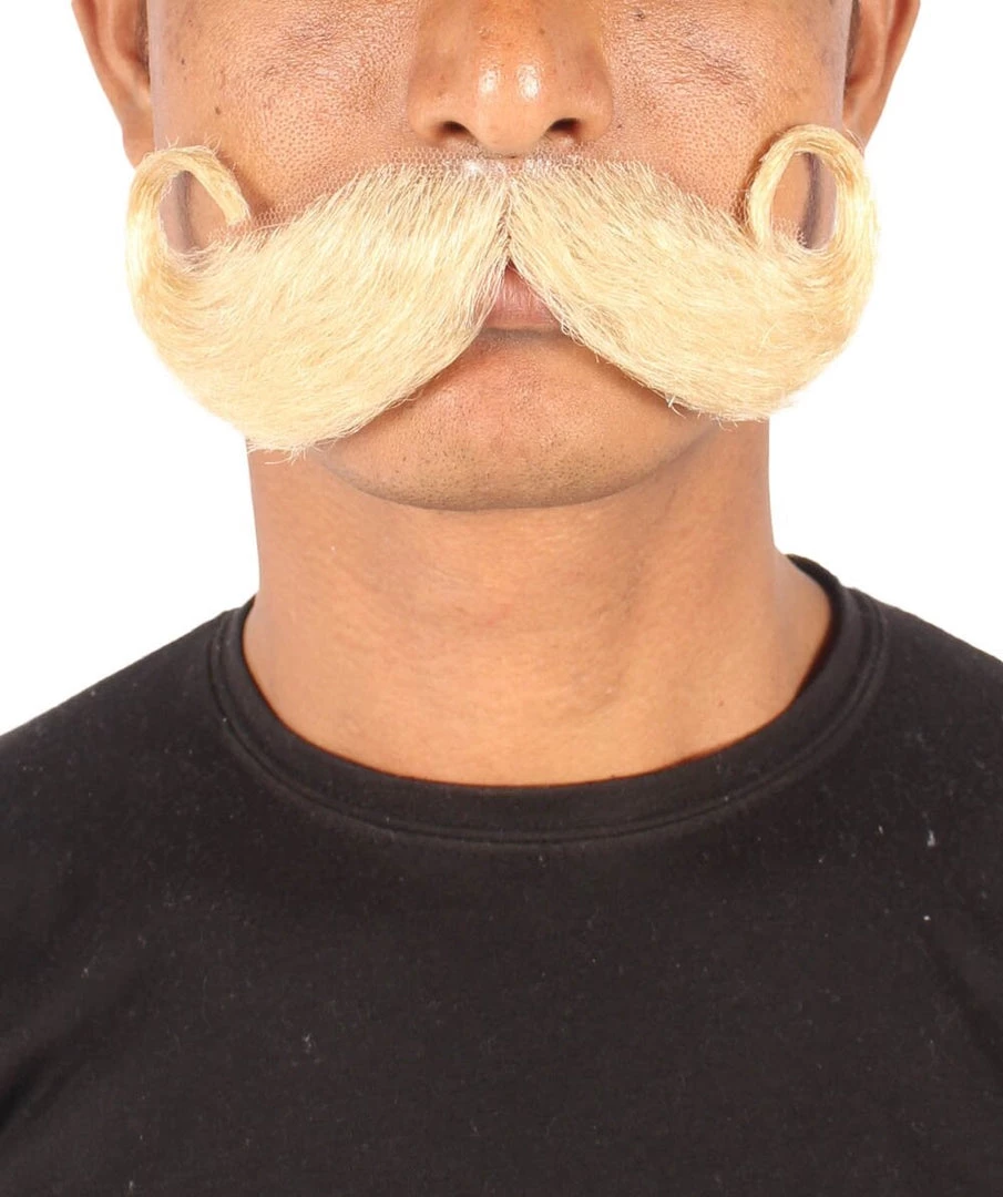 HPO Men's Imperial Mustache | Human Facial Hair | Multiple Color Options 1 HPO Men's Imperial Mustache | Human Facial Hair | Multiple Color Options
