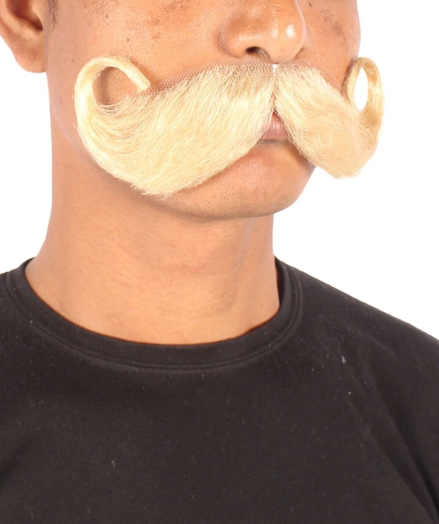 HPO Men's Imperial Mustache | Human Facial Hair | Multiple Color Options 3 HPO Men's Imperial Mustache | Human Facial Hair | Multiple Color Options
