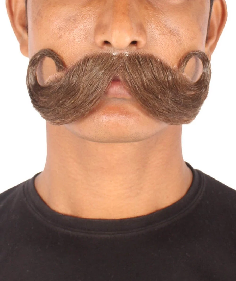 HPO Men's Imperial Mustache | Human Facial Hair | Multiple Color Options 4 HPO Men's Imperial Mustache | Human Facial Hair | Multiple Color Options