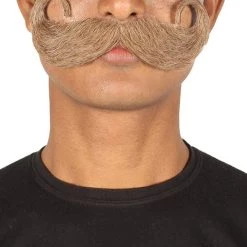 HPO Men's Imperial Mustache | Human Facial Hair | Multiple Color Options 20 HPO Men's Imperial Mustache | Human Facial Hair | Multiple Color Options